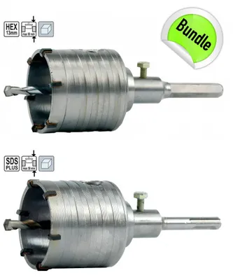 Produktbild von Bohrkronen HM Widea Dosenbohrer 2 x Sechskant 65 + 80 mm