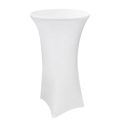 Produktbild von Stretch Stehtischhusse Stehtisch Bistrotisch Husse 70x120 bis Ø 70 cm weiß