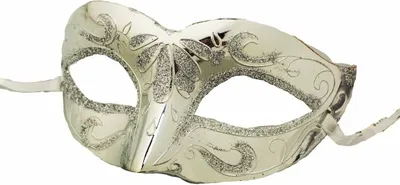 Produktbild von HAAC venezianische Augenmaske Maske Glitzern Farbe silber Fasching Karneval