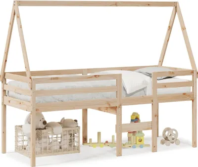 Produktbild von Maison Exclusive - Hochbett mit Dach 80x200 cm Massivholz Kiefer