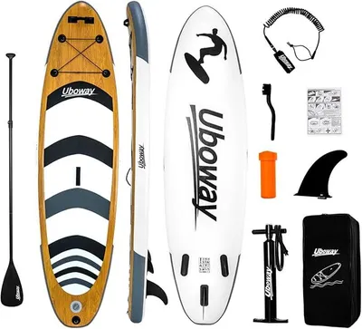 Imagen del producto de Tabla de paddle surf inflable, set completo. Tabla de surf inflable, estable, ligera, con todos los accesorios