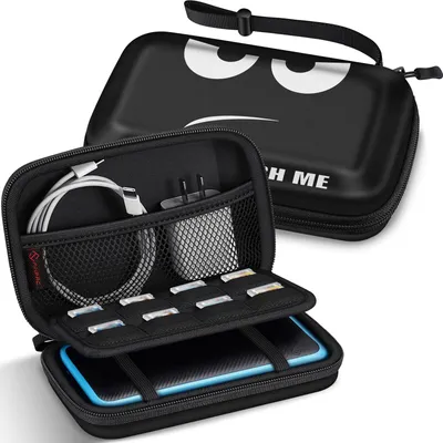 Produktbild von Fintie Tasche für Nintendo 2DS XL / 3DS XL - Tragetasche Aufbewahrungstasche Transporttasche mit Spielkartenhaltern und Haltegurt für die Nintendo 2DS XL / 3DS XL / 3DS / 3DS LL Konsole, Don't Touch