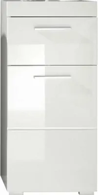 Produktbild von Badezimmer Unterschrank AMANDA, Weiß, 37 x 31 x 79 cm, 1 Tür & 1 Schublade, Bad Unterschrank