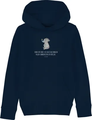 Produktbild von Mr. & Mrs. Panda Kapuzen-Sweater Elefant Biene 9-11 Jahre (134/146) - French Navy - Geschenk, Pulli, Hoodie, Liebe, Sweatshirt, Sweater, Pullover, Liebesspruch