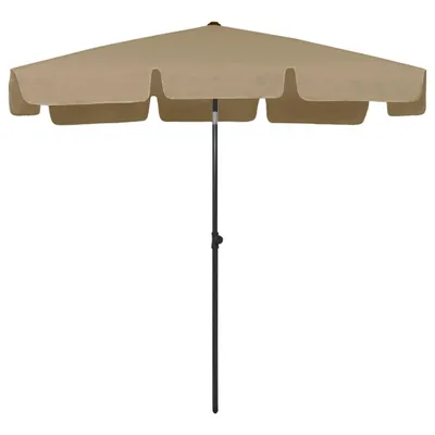 Zdjęcie produktu dla vidaXL Parasol plażowy taupe 200x125 cm