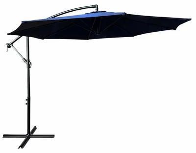 Produktbild von raumhirsch Ampelschirm ASTER 300x300 cm Sonnenschirm Marktschirm Kurbelschirm Gartenschirm Neigbar Wasserdicht Blau