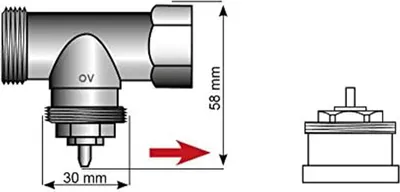 Zdjęcie produktu dla EUROtronic Oventrop, Adapter, Metal