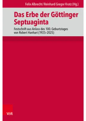 Produktbild von Das Erbe der Göttinger Septuaginta