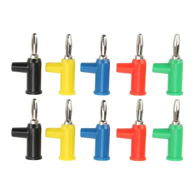 Image de Fiche banane 4 mm, empilable, sans soudure, rouge, noir, jaune, bleu, vert, laiton longue durée, résistant à la corrosion, fiche banane empilable