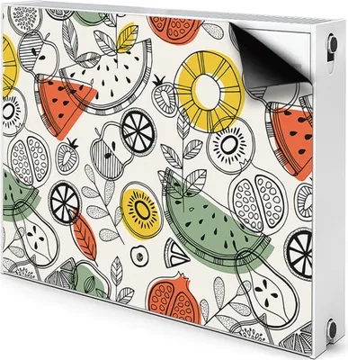 Produktbild von Magnet Radiator Magnet Mat Heizkörper Heizung Verkleidung Abdeckung 110x60 cm  - Konturen, Früchte