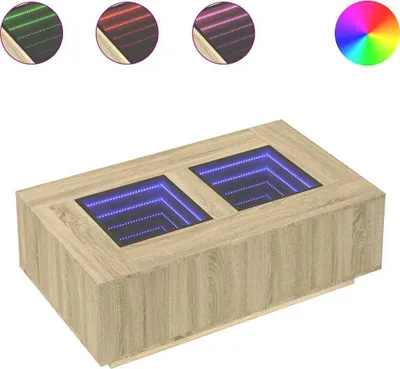 Obrázek produktu pro vidaXL Konferenční stolek s Infinity LED Sonoma dub 116x69x40 cm