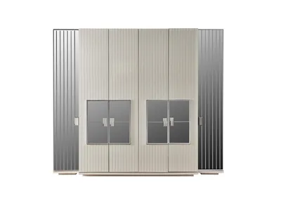 Obrázek produktu pro Kleiderschrank Schrank Luxus Holz Schränke Design Möbel Schlafzimmer Weiß