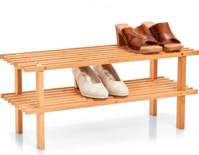 Produktbild von Schuhregal 2 Ablagen Bambus