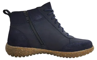 Imagen del producto de Josef Seibel, modelo: Angelina 05. Botas de cordones para mujer, color azul, ideales para uso diario