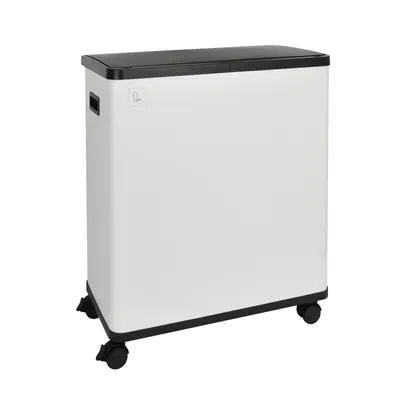 Image de SVITA SR2X30 Poubelle à capteur Poubelle double 60l avec seau intérieur Roues blanches
