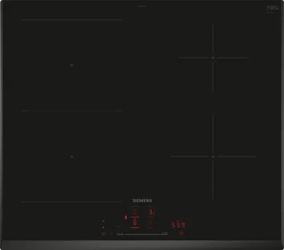 Produktbild von Siemens Induktionskochfeld Schwarz 53 cm, 4 Kochzonen, ED65KHSB1E, Glaskeramik mit powerBoost, Kombi-Zone, Home Connect, touchSlider, U-Facette, cookConnect System, Favoriten-Taste
