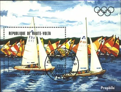 Produktbild von Briefmarken Obervolta 1983 Mi Block69 (kompl.Ausg.) gestempelt Olympische Sommerspiele84
