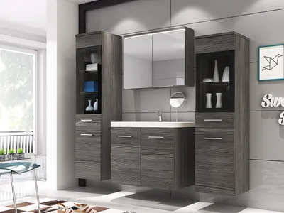Image de Meubles de salle de bain YUKO 2 – mélèze bodega + lavabo