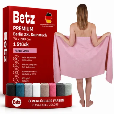Produktbild von Betz XXL Saunatuch 70 x 200 cm BERLIN  Badetuch 100% Baumwolle Farbe – lotus