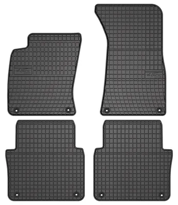 Image de Tapis de sol en caoutchouc pour Audi A8 D3 2002-2009 (berline) – 4 pièces, noirs, sur mesure