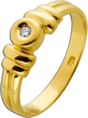 Produktbild von Brillantring Gold 750 18 Karat Solitär Brillant 0.03ct 17