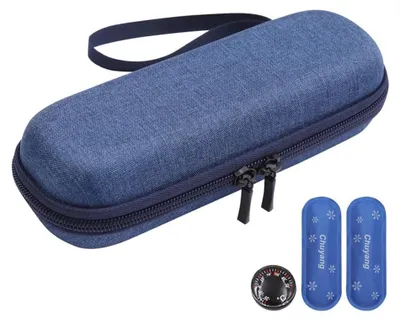 Produktbild von Insulin-Pen-Kühlbox – Kompakte Reisebox – Tragbare Insulin-Tasche – Wasserdicht – Aus EVA-Material – 20 x 7 x 5 cm – Insulin-Kühltasche
