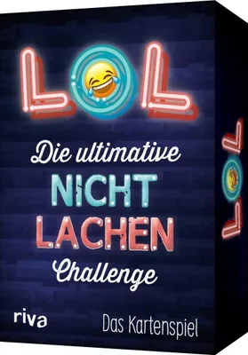 Produktbild von Riva Spielesammlung, LOL – Die ultimative Nicht-lachen-Challenge: Das Kartenspiel Witzen, Flachwitzen, Scherzfragen. Partyspiel Mann & Frau