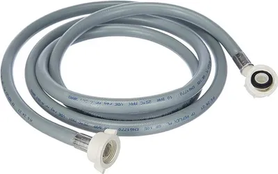 Kaltwasser-Zulaufschlauch 2,5 m, 3/4 Zoll, gerade/90° Winkel, grau