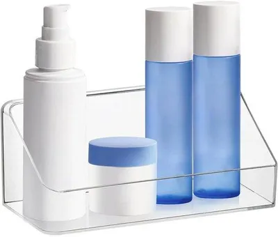 Image de Organiseurs muraux transparents pour la salle de bains et la chambre à coucher - Adaptés aux armoires de miroir