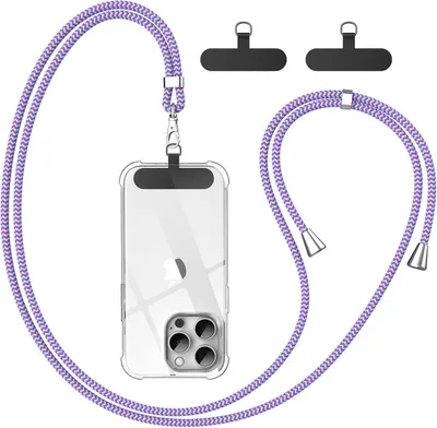 Produktbild von Caslord Universal Handykette mit 2 Stück Patch - Rainbow
