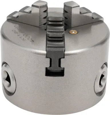 Imagen del producto de Mandril de tres mordazas, rango de sujeción de 2 a 22 mm, diámetro de 80 mm, para tornos