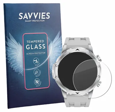 Produktbild von Savvies Schutzglas für FitVigor Smartwatch 1.53" Displayschutz 9H Glas klar transparent