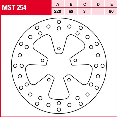 Produktbild von TRW Bremsscheibe Allround starr MST254 NRG50 Extreme LC C22 Sportcity 125 SG Runner 50 C36
