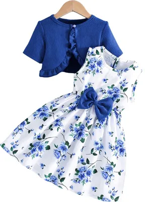 Productafbeelding van Lumoras Jurk Meisjes Blauw 4-5Y