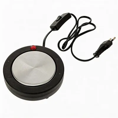 Produktbild von Elektrischer Wachsschmelzer Kompakt 12 cm, Wachsheizplatte für Kerzen Duftkerzen Lippenstift DIY