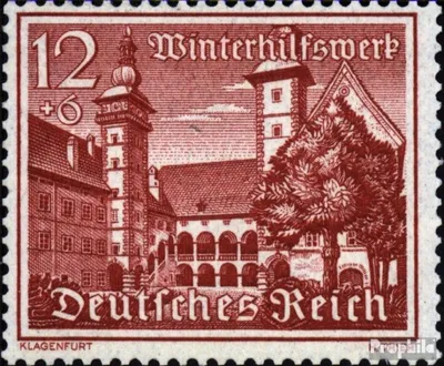 Produktbild von Briefmarken Deutsches Reich 1939 Mi 735x, senkrechte Gummiriffelung (aus Bogen) postfrisch Winterhilfswerk: Bauwerke