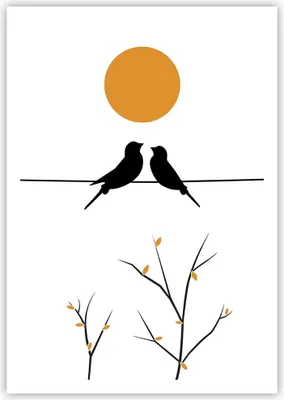 Produktbild von Poster - Poster ohne Rahmen - Bild Vögel Sonne - 70x100 cm - Wand Bild - Wanddeko - Wandbilder - Kunstposter - Wandposter - Bilder - Kunstdruck - Wanddekoration - Wandbild - P2XPA70x100-4772