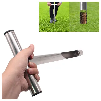 Produktbild von Bodenprobensonde,Pflanzzubehör,36.5*16.3cm,Edelstahlrohr, T-Griff, für Bodenprobenahme, Pflanzenpflege, Rasen, Garten, Bauernhof