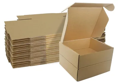 Productafbeelding van Set van 25 kartonnen verzenddozen, afmetingen 150x150x50 mm