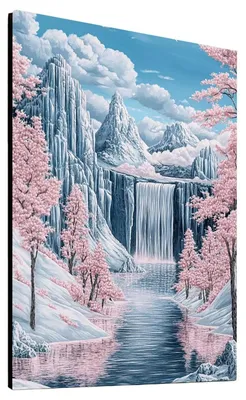 Imagen del producto de Kit para pintar con diamantes, con temática natural, de 71 x 75 cm