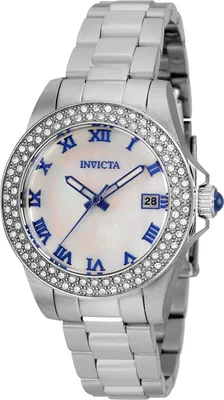 Produktbild von Invicta Angel 36069 Damenuhr - Quarzwerk - Edelstahl mit Perlenzifferblatt - 34 mm