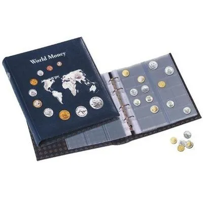 Produktbild von OPTIMA Münzalbum World Money, mit 5 verschiedenen OPTIMA Münzhüllen, blau