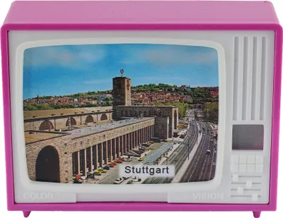 Produktbild von Gucki - Klick-Fernseher - Stuttgarter Sehenswürdigkeiten - Stuttgart - pink