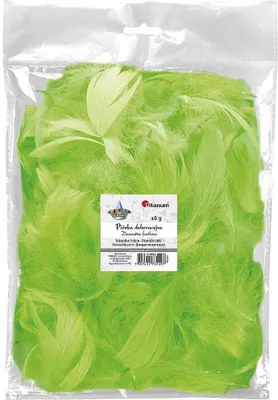 Productafbeelding van Decoratieve donsveren, lichtgroen, 16 gram