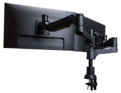 Produktbild von R-Go Doppelter Monitorarm Caparo (Gasfederung)