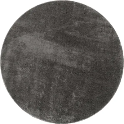 Produktbild von Waschbarer Teppich Wohnzimmer Kurzflor Einfarbiger Moderner Stil Weich Anthrazit Grösse 60x100 cm