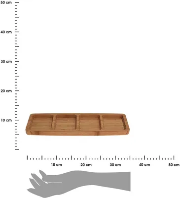 Immagine prodotto di Vassoio da servire Excellent Houseware, bambù, 33x10x1.8 cm, marrone