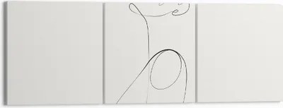 Produktbild von Bild auf Leinwand - Leinwandbild - 3 Teile - Linie Linie Frau - 150x50cm - Wand Bild - Wanddeko - Wandbilder - Leinwanddruck - Bilder - Wanddekoration - Leinwand bilder - Wandbild - CA150x50-5112