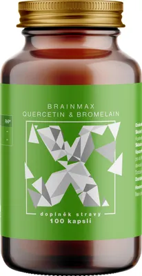 Obrázek produktu pro BrainMax Quercetin Bromelain, Kvercetin a Bromelain, 100 rostlinných kapslí