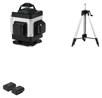 Obrázok produktu pre Laserová vodováha, diaľkové ovládanie, 360° samonivelačné, sada statívu 150 cm